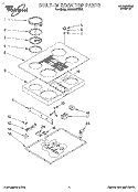 SECTION Diagram and Parts List for RC8430XTW2  Whirlpool Cooktop