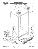 CABINET Diagram and Parts List for 8ED22PWXAW02  Whirlpool Refrigerator