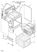 OVEN CHASSIS PARTS Diagram and Parts List for IHE33301  Inglis Range
