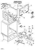 LINER PARTS Diagram and Parts List for RT18AKXKQ08  Roper Refrigerator