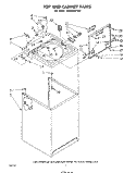 TOP AND CABINET , LITERATURE AND OPTIONAL Diagram and Parts List for LA6300XPW2  Whirlpool Washer
