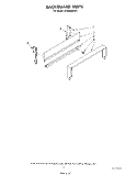 BACKGUARD Diagram and Parts List for SF302BERW1  Whirlpool Range