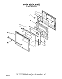 OVEN DOOR Diagram and Parts List for KEBI141WBL3  KitchenAid Wall Oven
