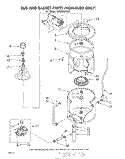 TUB AND BASKET (NON SUDS ONLY) Diagram and Parts List for LA7680XPW2  Whirlpool Washer