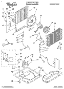 UNIT, LITERATURE Diagram and Parts List for ACQ254XA0  Whirlpool Air Conditioner