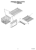 FREEZER SHELF PARTS Diagram and Parts List for KSSP36QMS03  KitchenAid Refrigerator