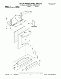 DOOR AND PANEL PARTS Diagram and Parts List for KUDC03FVBL3  KitchenAid Dishwasher