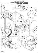 CABINET Diagram and Parts List for LGR4624BW2  Whirlpool Dryer