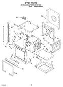 OVEN Diagram and Parts List for RS610PXGV8  Whirlpool Range