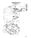MACHINE BASE Diagram and Parts List for LA6100XSW0  Whirlpool Washer