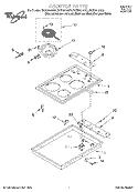 SECTION Diagram and Parts List for RCS3614GB0  Whirlpool Cooktop