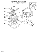 INTERNAL OVEN Diagram and Parts List for KEBC247KWH0  KitchenAid Wall Oven