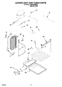 LOWER UNIT AND TUBE PARTS Diagram and Parts List for KSSP48QMS00  KitchenAid Refrigerator