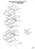 REFRIGERATOR SHELF Diagram and Parts List for ED22PKXDW01  Whirlpool Refrigerator