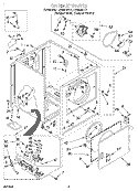 CABINET Diagram and Parts List for LGR5644EZ2  Whirlpool Dryer