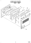 OVEN DOOR Diagram and Parts List for KEDS200BBL0  KitchenAid Range