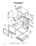 LOWER OVEN Diagram and Parts List for KEBS246XBL0  KitchenAid Wall Oven