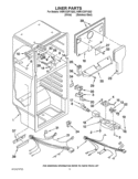 LINER PARTS Diagram and Parts List for W8RXCGFXS02  Whirlpool Refrigerator