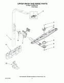 UPPER WASH AND RINSE PARTS Diagram and Parts List for KUDS50FVPA3  KitchenAid Dishwasher