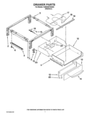 DRAWER PARTS Diagram and Parts List for KGRS807SSS03  KitchenAid Range