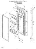 REFRIGERATOR DOOR Diagram and Parts List for KSRB27QFSS00  KitchenAid Refrigerator