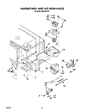 MAGNETRON AND AIR FLOW Diagram and Parts List for RM973BXST0  Whirlpool Microwave Oven Combo