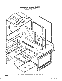 EXTERNAL OVEN Diagram and Parts List for SF365BEPW0  Whirlpool Range