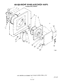 DRYER FRONT PANEL AND DOOR Diagram and Parts List for KELC500TPL0  KitchenAid Washer Dryer Combo