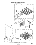 DISHRACK AND PANEL Diagram and Parts List for DU9400XT0  Whirlpool Dishwasher