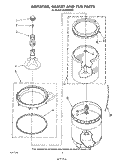 AGITATOR, BASKET, AND TUB Diagram and Parts List for LA5400XPW5  Whirlpool Washer