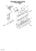CONTROL PANEL PARTS Diagram and Parts List for KSSO36QMB02  KitchenAid Refrigerator