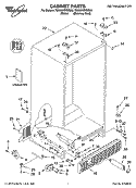 CABINET PARTS Diagram and Parts List for 7GS6SHEXMS00  Whirlpool Refrigerator