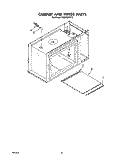 CABINET AND HINGE Diagram and Parts List for RM973BXST0  Whirlpool Microwave Oven Combo