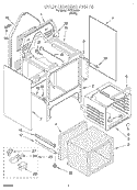 OVEN CHASSIS Diagram and Parts List for REP34800  Roper Range
