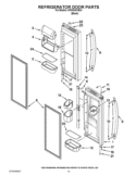 REFRIGERATOR DOOR PARTS Diagram and Parts List for KFIS20XVBL6  KitchenAid Refrigerator