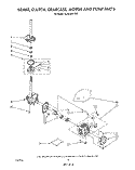 BRAKE, CLUTCH, GEARCASE, MOTOR AND PUMP Diagram and Parts List for 6LA6300XTW0  Whirlpool Washer