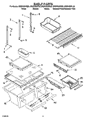 SHELF PARTS Diagram and Parts List for GR9FHMXPT00  Whirlpool Refrigerator
