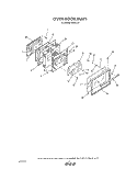 OVEN DOOR Diagram and Parts List for N9457X5  Roper Range