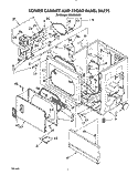 LOWER CABINET AND FRONT PANEL Diagram and Parts List for CS5000XSW1  Whirlpool Dryer