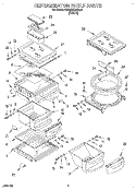 REFRIGERATOR SHELF Diagram and Parts List for KSRB25QDBL01  KitchenAid Refrigerator