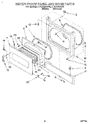 DRYER FRONT PANEL AND DOOR Diagram and Parts List for LTE7245AN0  Whirlpool Washer Dryer Combo