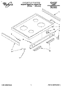 COOKTOP Diagram and Parts List for RM980PXYN1  Whirlpool Microwave Oven Combo