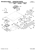 COOKTOP PARTS Diagram and Parts List for KESS908SPW00  KitchenAid Range