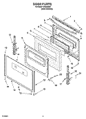 DOOR PARTS Diagram and Parts List for IES366RS2  Inglis Range