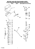 MOTOR AND ICE CONTAINER PARTS Diagram and Parts List for GC5NHAXVB00  Whirlpool Refrigerator