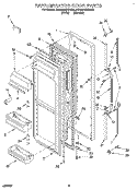 REFRIGERATOR DOOR Diagram and Parts List for 3ED22DQXBW03  Whirlpool Refrigerator