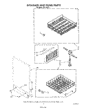 DISHRACK AND PANEL Diagram and Parts List for DU9100XT1  Whirlpool Dishwasher