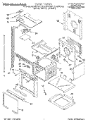 OVEN Diagram and Parts List for KEBS277DAL1  KitchenAid Wall Oven