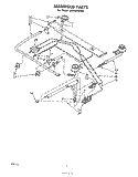 MANIFOLD Diagram and Parts List for SF010ESPW0  Whirlpool Range