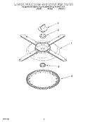 LOWER WASHARM AND STRAINER Diagram and Parts List for KUDM24SEWH3  KitchenAid Dishwasher